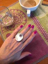 уникален сребърен пръстен със седеф