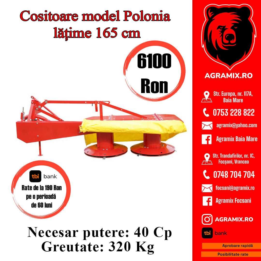 Cositoare poloneza cu 2 tamburi 1.05-1.35-1.65-1.85 m noi Agramix