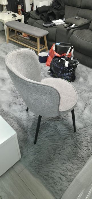 Scaune de living, 6 bucati gri.