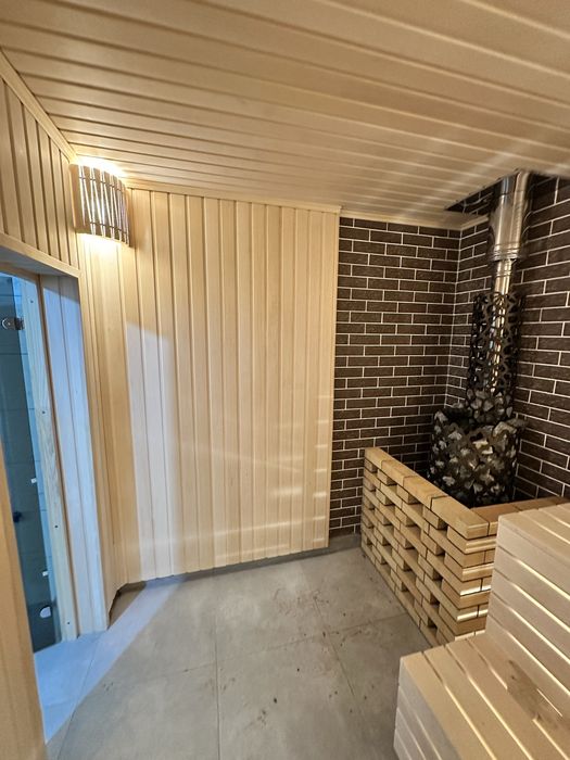 Обшивка вагонкой бани, сауны,беседки.