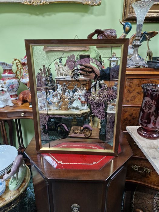 Страхотно антикварно рекламно огледало