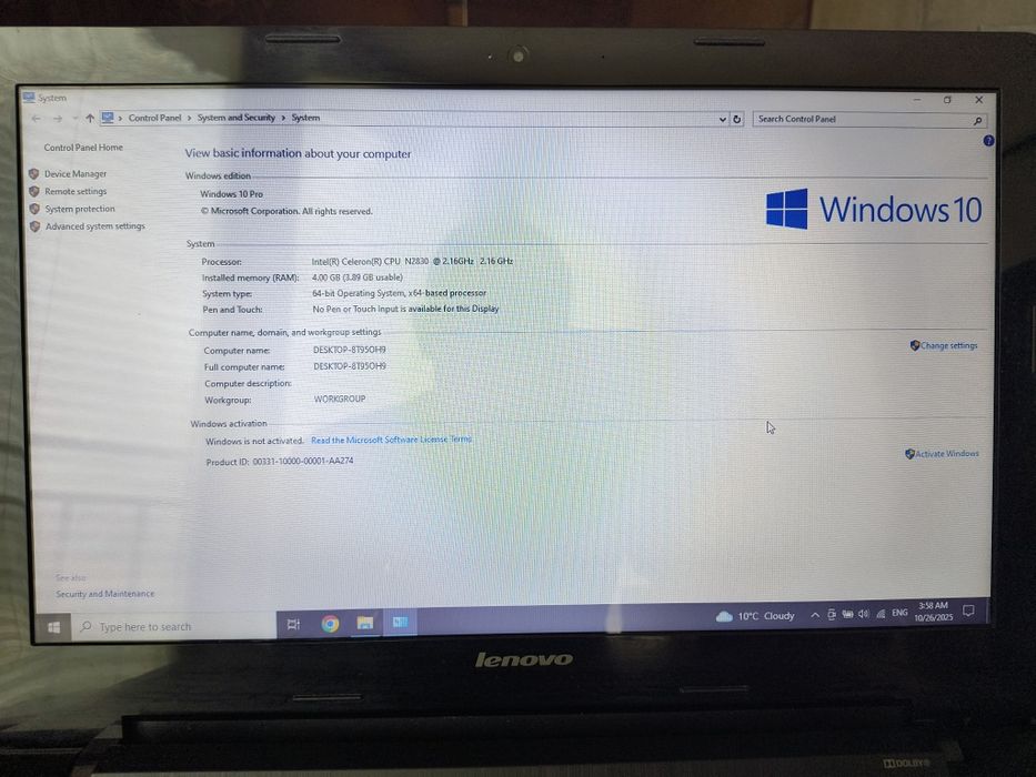 Лаптоп Lenovo G50-30 / 4GB RAM / 1TB