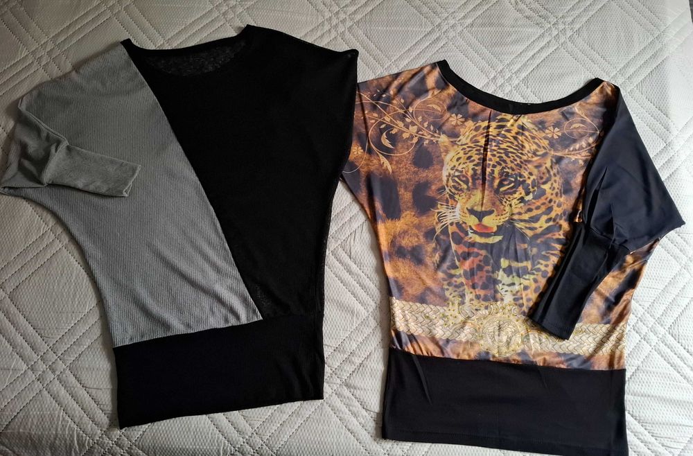 Само за 15 лв! Две дамски блузи/ туники с дълъг ръкав