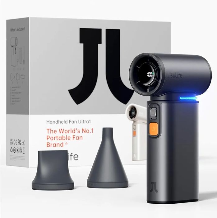 JISULIFE ventilator portabil cu 100 trepte de viteza 9000 mAh