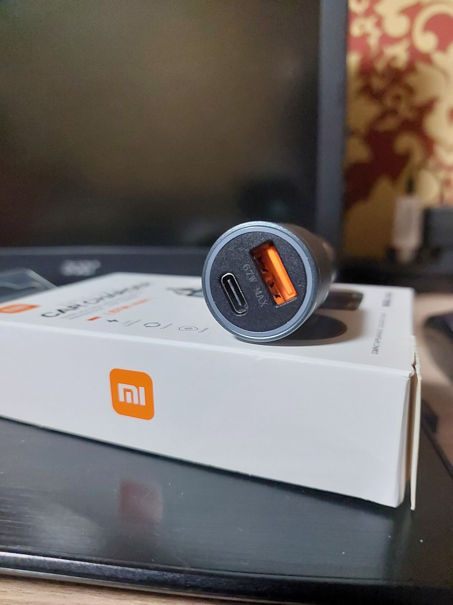 Оригинал mi автомобиль зарядка Type-C ва Usb