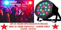 Joc de culori petrecere Discoteca DJ*Orga de lumini 18led Senzor sunet