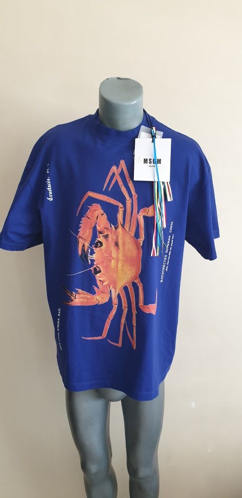 MSGM Milano Oversize Cotton Mens Size M НОВО! ОРИГИНАЛ! Мъжка Тениска!