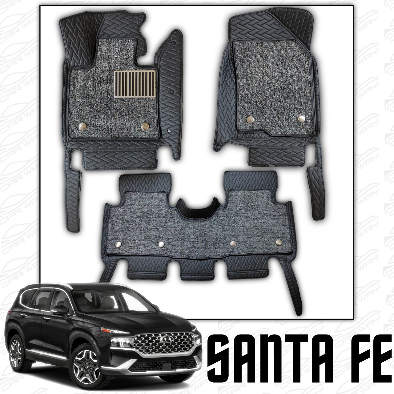 9D polik / коврики для Hyundai Santa Fe