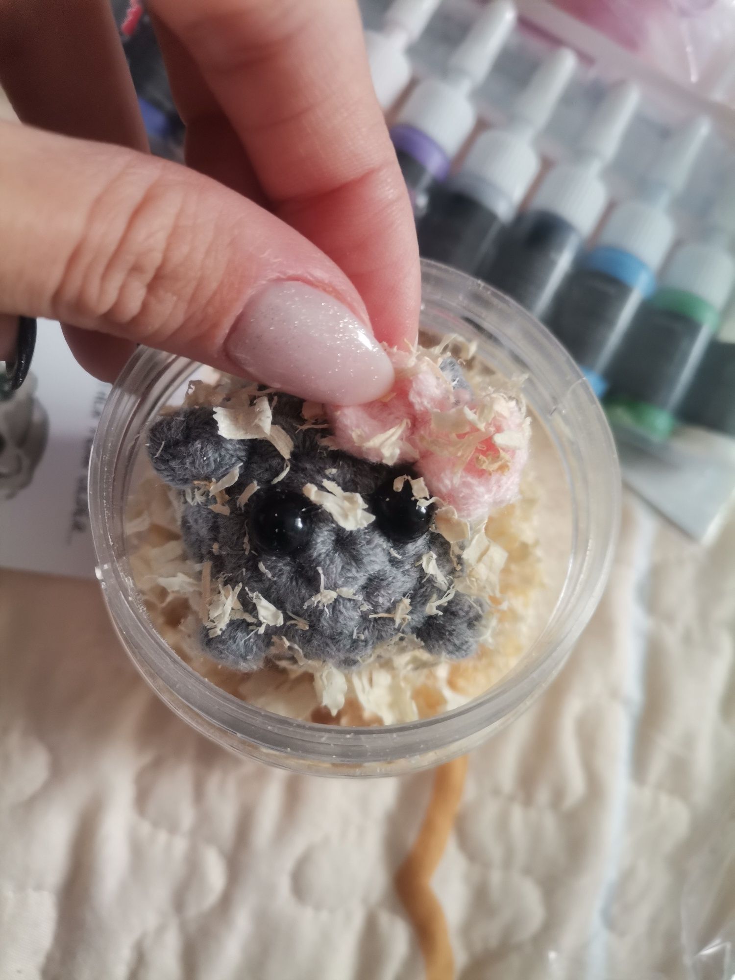 Sad Hamster Handmade plus Croșetat Cadou personalizat de zi onomastică