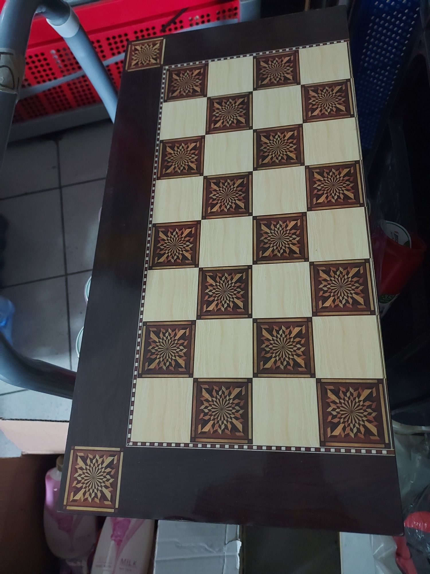 Joc table complet cu puluri si zaruri50x50cm H 5,5cm