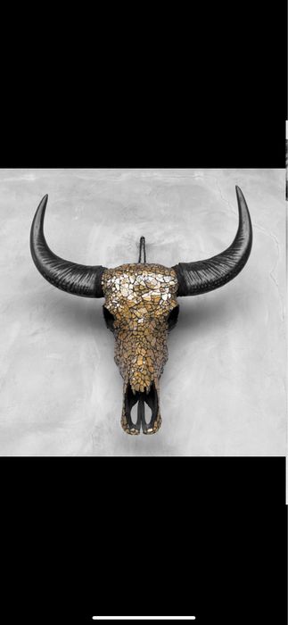 Trofeu bivol indian cu mozaic
