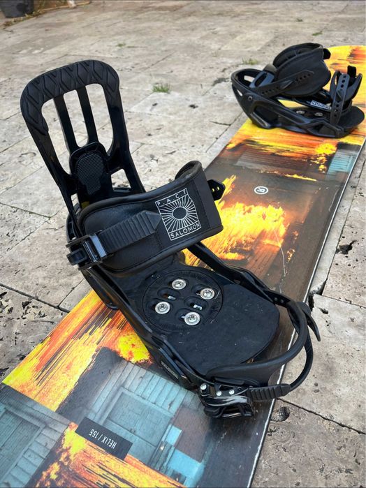 Placa snowboard RIDE HELIX 155cm+legaturi SALOMON PACT M