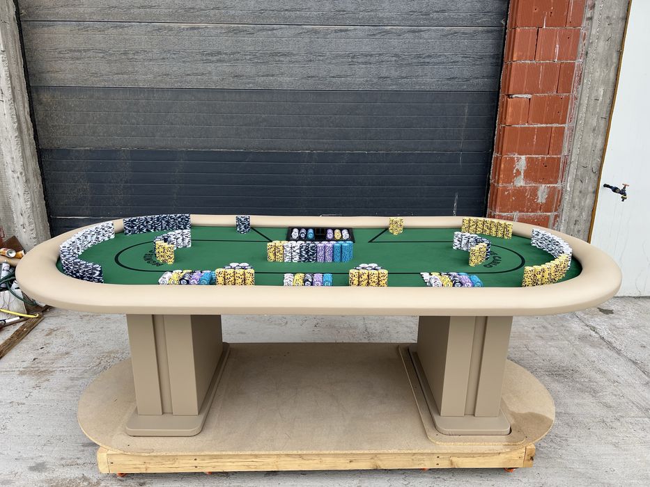 Masa Poker Monte Carlo + Jetoane Poker Ceramice Monte Carlo stoc