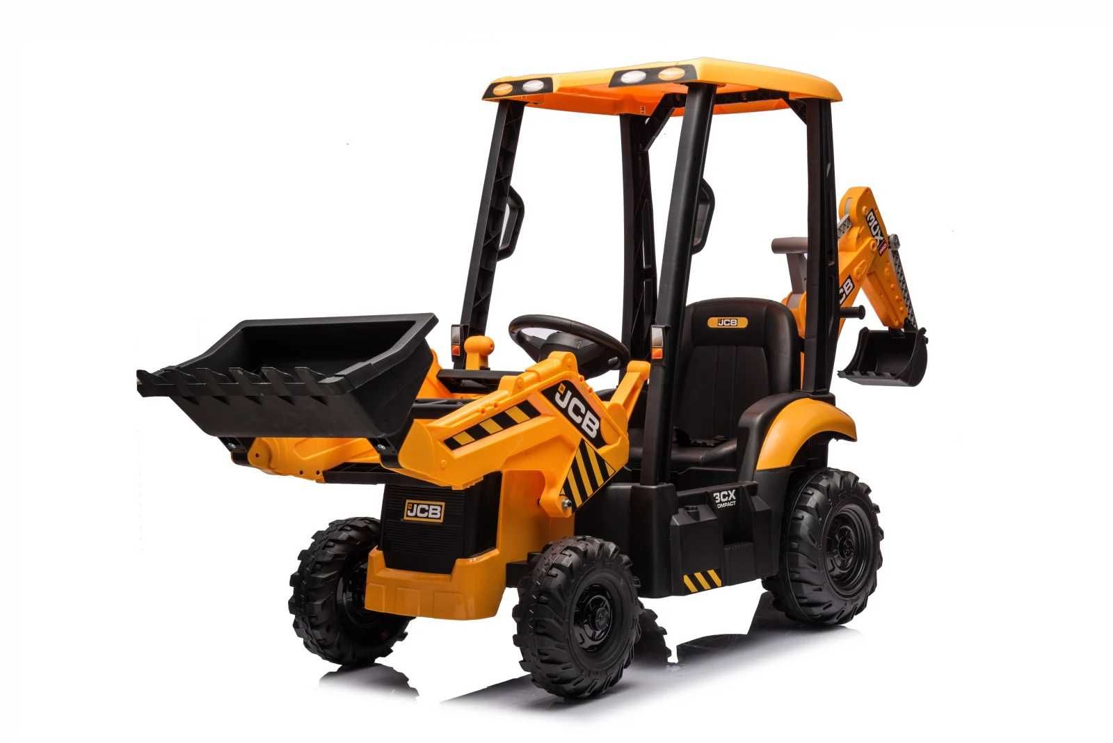 Tractoras electric copii JCB 70W 12V cu incarcator si cupa manuala