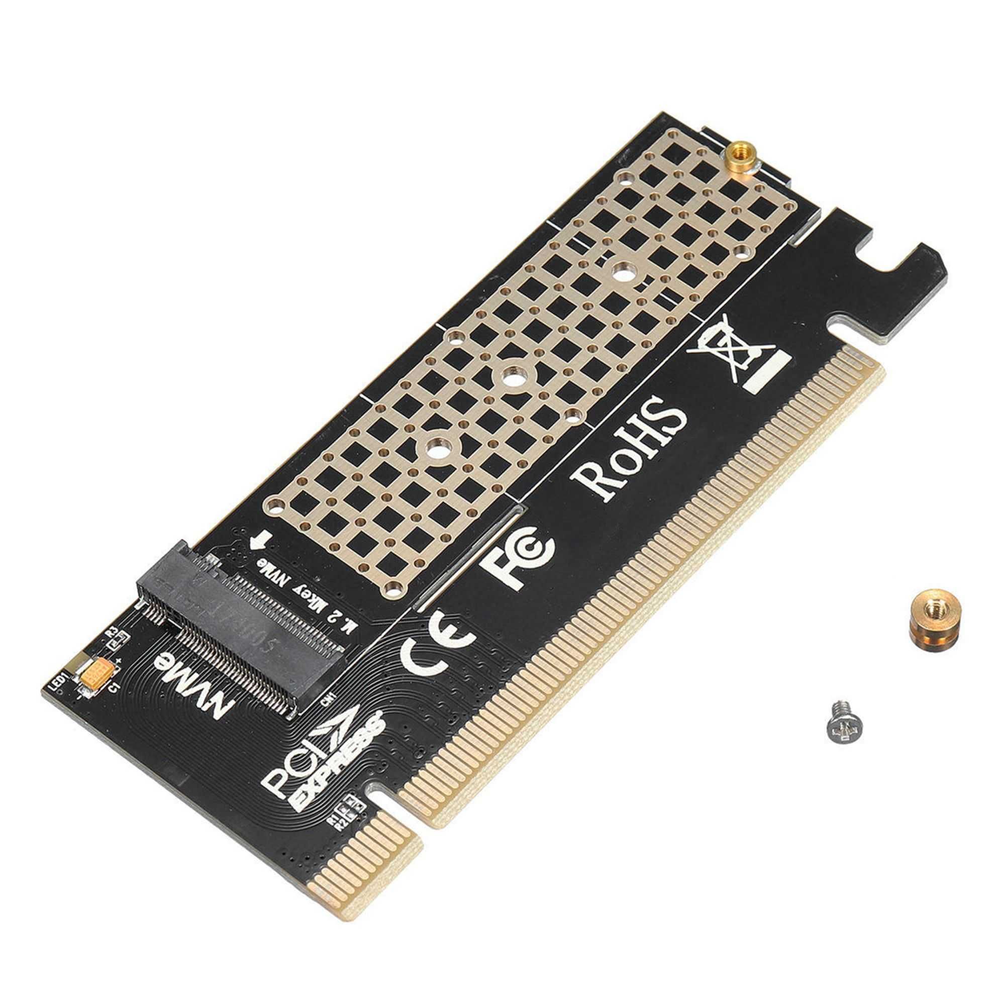 Контроллер PCI-E x16 - M.2 NVMe SSD (M Key). Новый. В упаковке