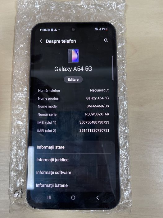 Samsung Galaxy A54 5G 128GB Black ID-wwc804