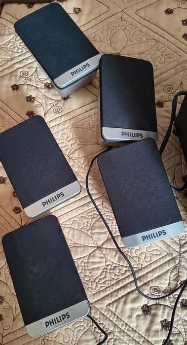 Sistem audio Philips 5.1 – perfect funcțional, mici defecte, sunet ok