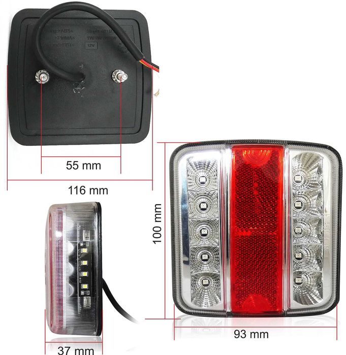 Комплект Диодни LED стопове 12V 24V Волта бус,камион,тир,ремарке и др