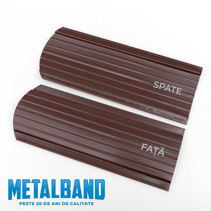 Sipca metalica vopsita mat maro ciocolatiu, caramiziu si gri de 0,45mm