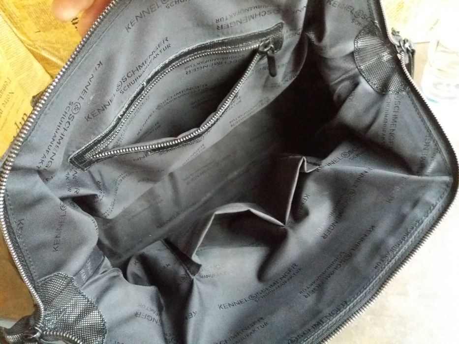 дамска черна чанта/Kennel & Schmenger кожена-естествена кожа