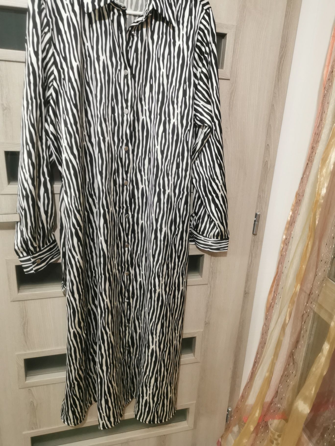 Рокля L-XXXL, , плат тип сатен, с коланче