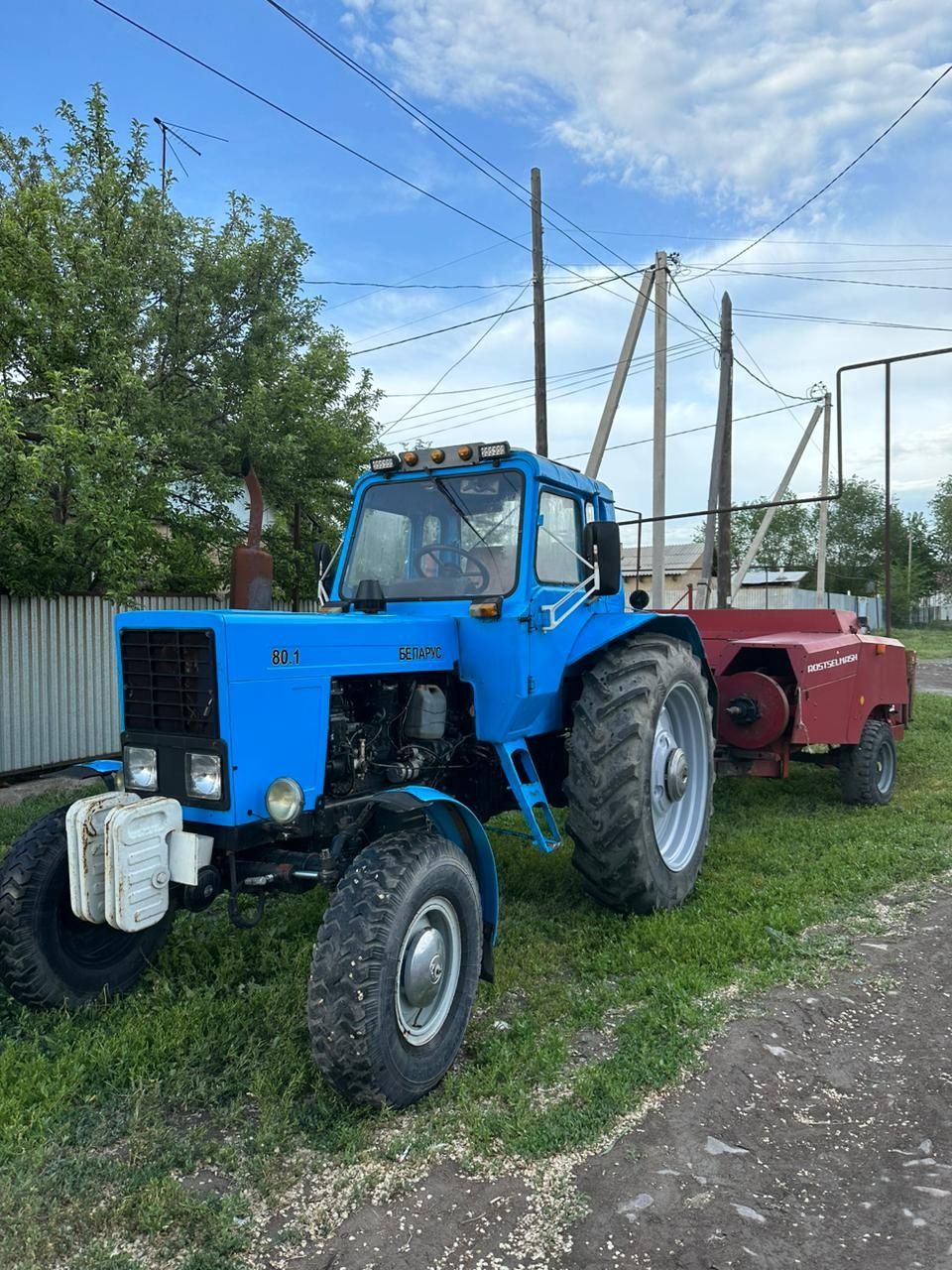 Трактор мтз-80 прес подборщик тукан(тюкан)ростсльмаш
