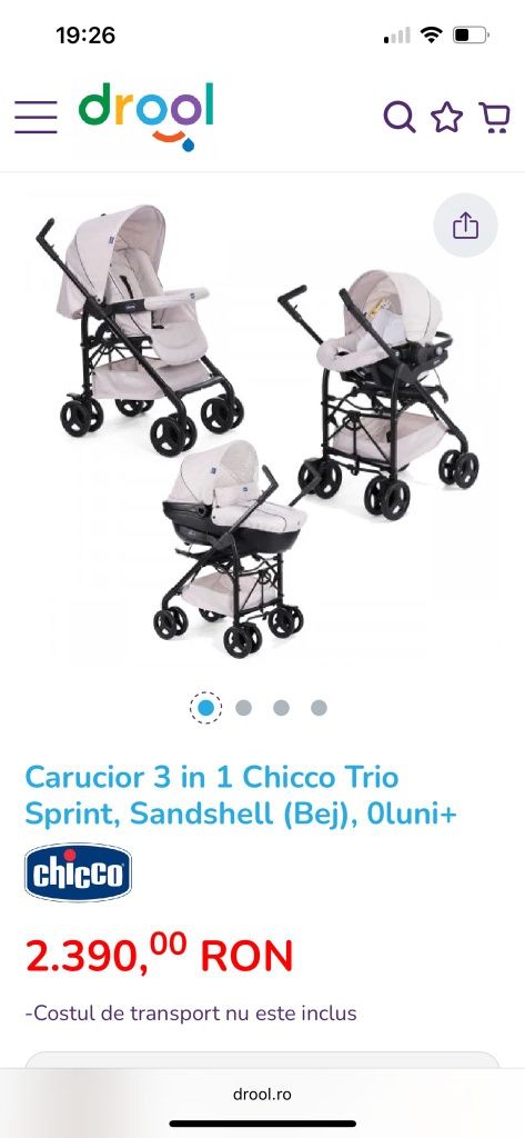 Carucior Chicco Trio Sprint