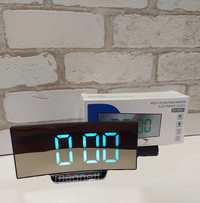 Настолен дигитален огледален часовник с LED цифри, термометър и аларма