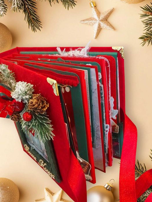 Ръчно изработен коледен албум за снимки