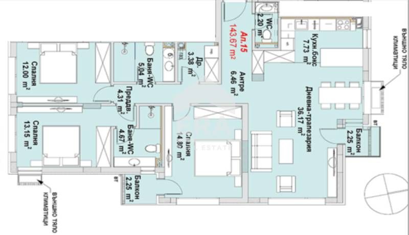 Продава се Тристаен апартамент в София, м-т Гърдова глава - 143 кв.м за 2171 €/кв.м - Снимка #2