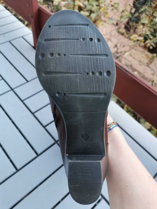 Cizme femei Benvenuti, piele naturala, maro, marime 36, ca noi