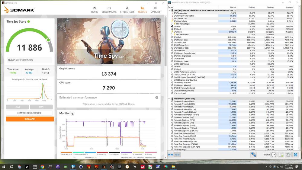 Placa video PNY XLR8 RTX 3070 REVEL EPIC-X - Stare foarte buna