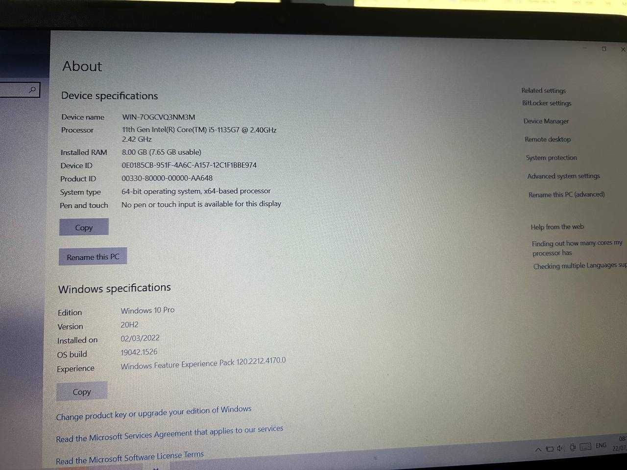 Notbuk  HP Core I 5