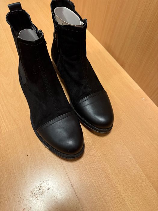 Ghete dama piele naturală-negru