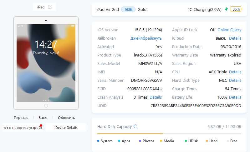 iPad Air 2 16 GB Gold