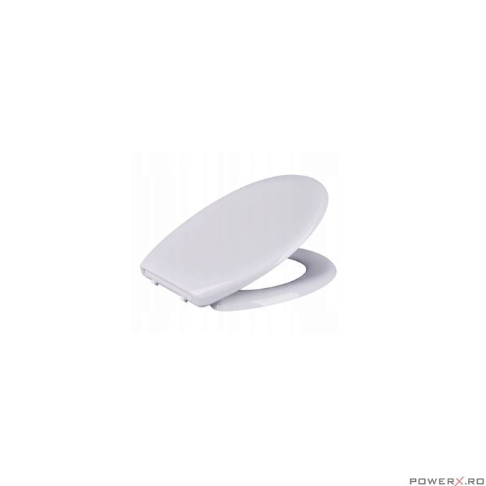 Capac WC inchidere silentioasa/eliberare rapida, duroplast alb, placa