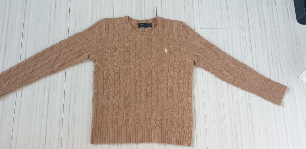 POLO Ralph Lauren Cable Wool / Cashmere S НОВО ОРИГИНАЛ Дамски Пуловер