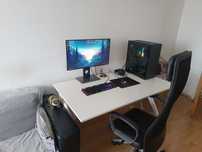 Birou Gaming Alb 160x80 cm