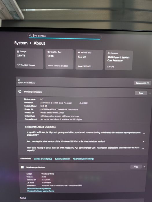 Calculator / PC Gaming / Office – Ryzen 5 5600 + RTX 3060 12GB