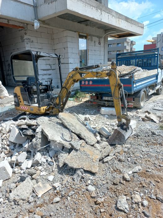 Demolari, bobcat, miniexcavator, moloz