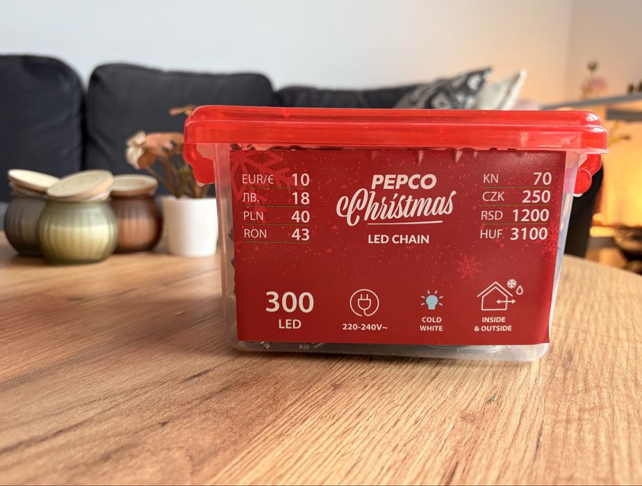 Instalatie Craciun PEPCO 300 LED – Alb Rece, Interior/Exterior