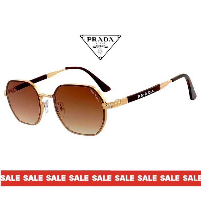Prada2026 унисекс слънчеви очила ромбоидни стъкла и метална рамка