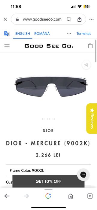 Ochelari de soare christian dior mercure homme 9002k