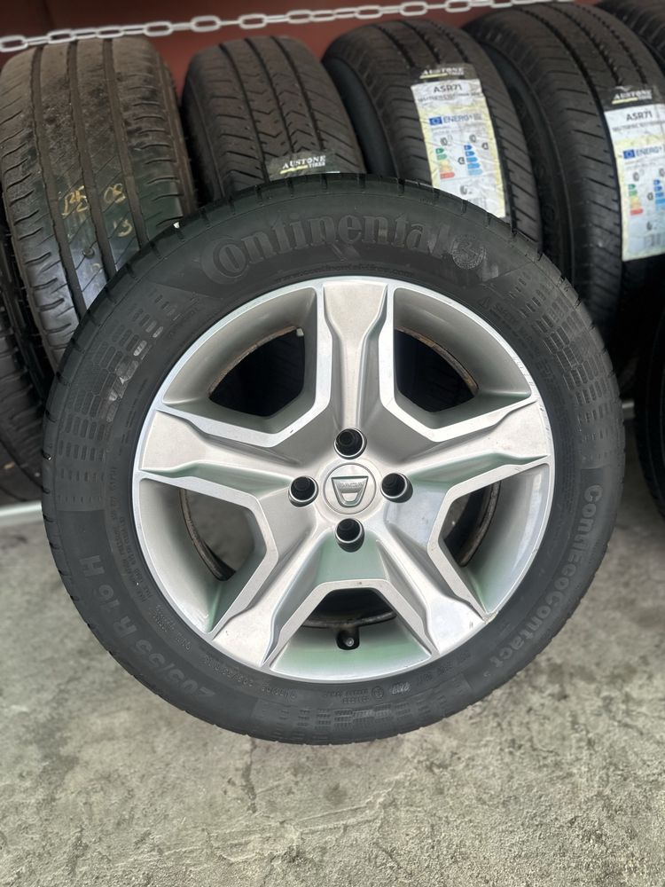 Jante + Anvelope + Capace Dacia 16 4x100 | 205/55 R16 91H Continental