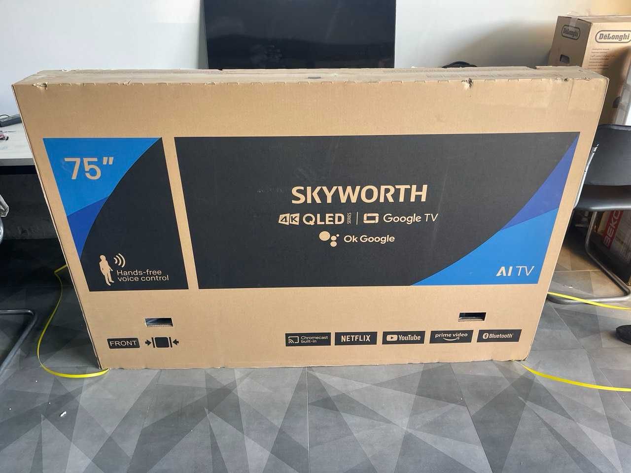SKAYWORT 65 QLED 4k ultra SmartTV прошивка канал бесплатна даставкки