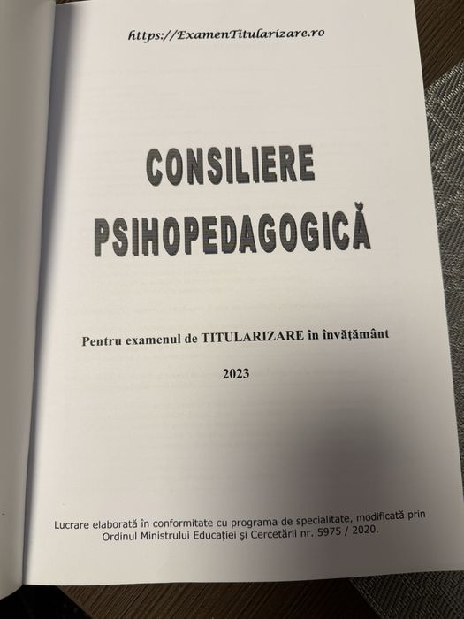 Manual titularizare consiliere psihopedagogica