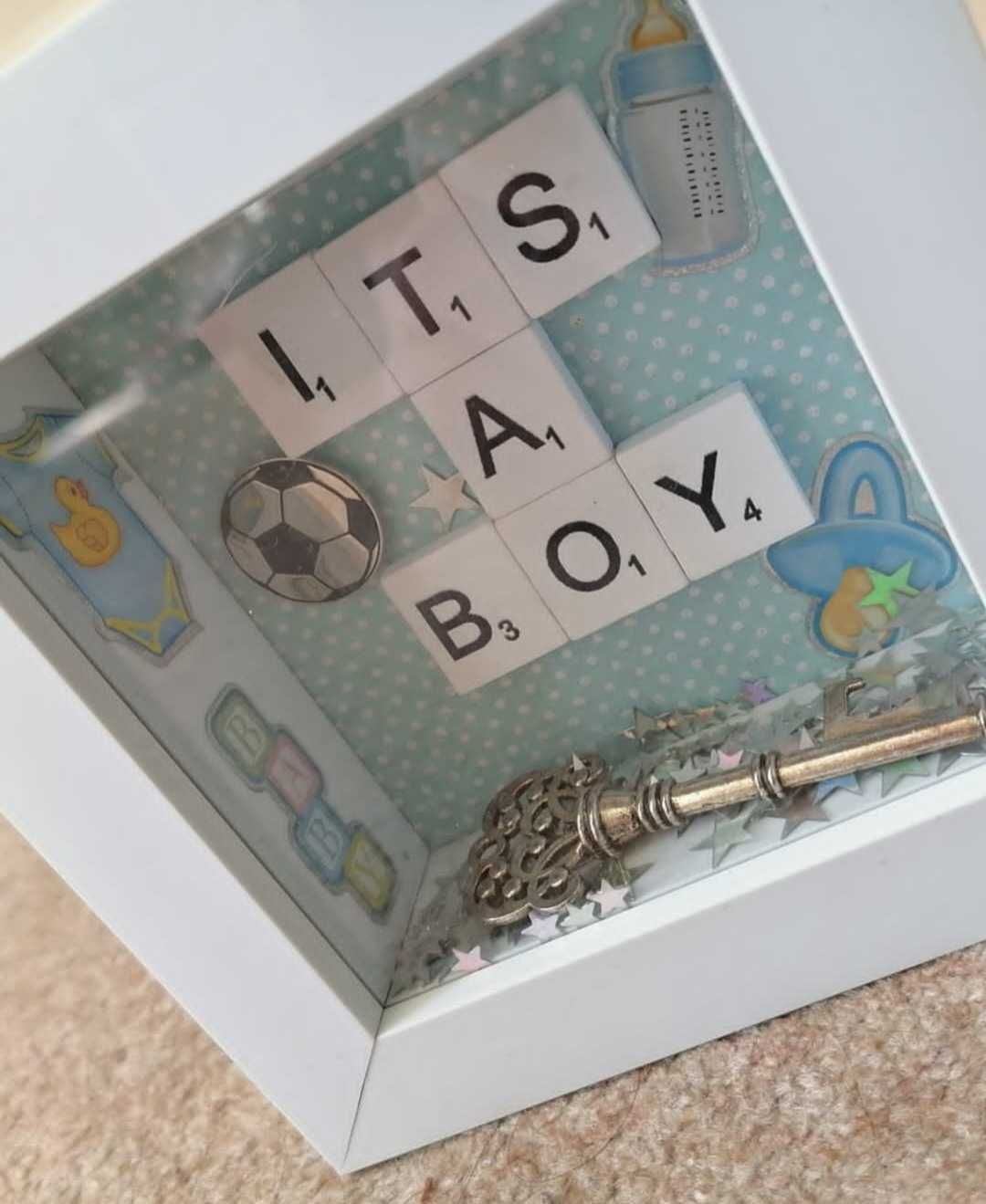 3д рамка,декорация подарък за момче "It's a boy