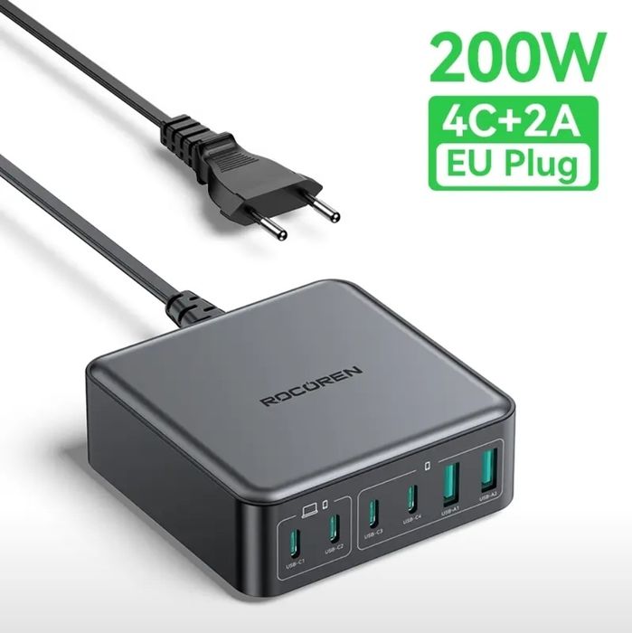 Rocoren 200w (Ugreen) зарядная станция настольная