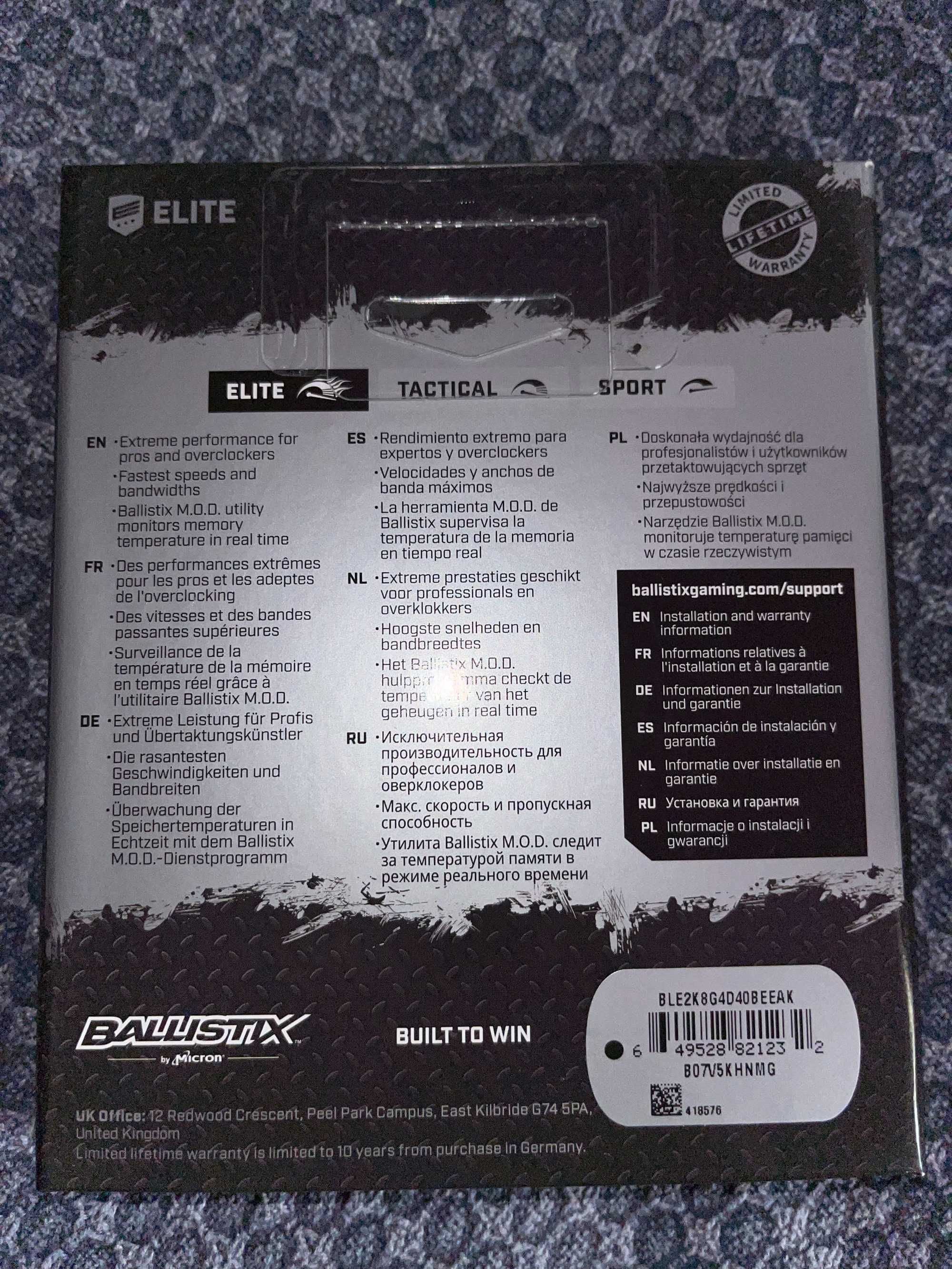 Ballistix Elite DDR4-40000 2x 8GB 16GB KIT DDR 4000MhZ