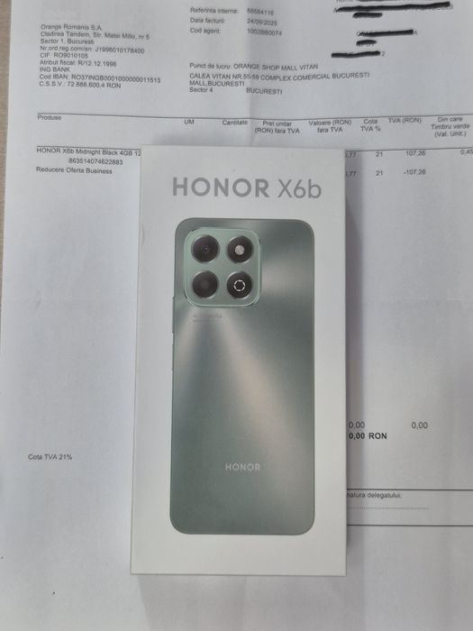 Vând Honor x6b 128 GB BLACK